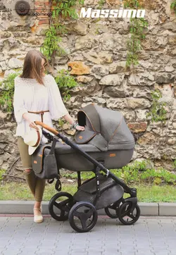 ست کالسکه زرشکی 4 تکه آدامکس مدل MASSIMO V6