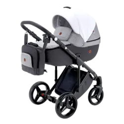 ست کالسکه طوسی سفید 4 تکه آدامکس مدل LUCIANO 240