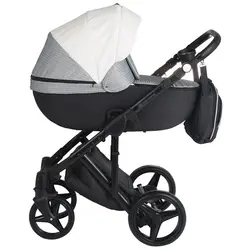 ست کالسکه طوسی سفید 4 تکه آدامکس مدل LUCIANO 240