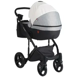 ست کالسکه طوسی سفید 4 تکه آدامکس مدل LUCIANO 240