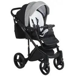 ست کالسکه طوسی سفید 4 تکه آدامکس مدل LUCIANO 240