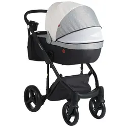 ست کالسکه طوسی سفید 4 تکه آدامکس مدل LUCIANO 240