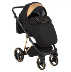 ست کالسکه مشکی طلایی 4 تکه آدامکس مدل CRISTIANO 403