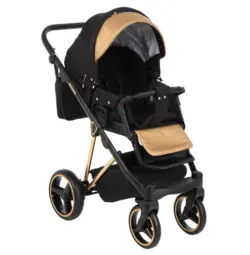 ست کالسکه مشکی طلایی 4 تکه آدامکس مدل CRISTIANO 403