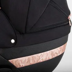 ست کالسکه مشکی بژ 4 تکه آدامکس مدل CORTINA SE 402