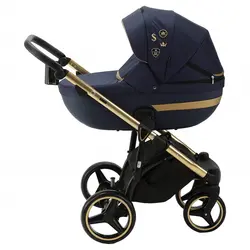 ست کالسکه سرمه ای طلایی 4 تکه آدامکس مدل CORTINA SE 474