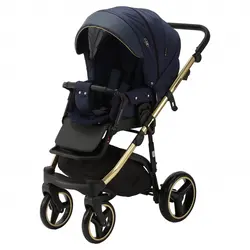 ست کالسکه سرمه ای طلایی 4 تکه آدامکس مدل CORTINA SE 474