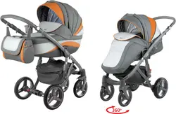 ست کالسکه طوسی 4 تکه آدامکس مدل BARLETTA B1