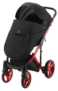 ست کالسکه مشکی قرمز 4 تکه آدامکس مدل CHANTAL SE 9