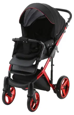 ست کالسکه مشکی قرمز 4 تکه آدامکس مدل CHANTAL SE 9