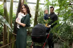 ست کالسکه مشکی قرمز 4 تکه آدامکس مدل CHANTAL SE 9