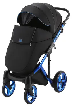 ست کالسکه مشکی آبی 4 تکه آدامکس مدل CHANTAL SE 10