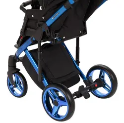 ست کالسکه مشکی آبی 4 تکه آدامکس مدل CHANTAL SE 10