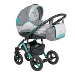 ست کالسکه طوسی فیروزه ای 4 تکه آدامکس مدل ASPENA