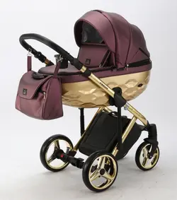 ست کالسکه بنفش 4 تکه چرم آدامکس مدل CHANTAL STAR 124