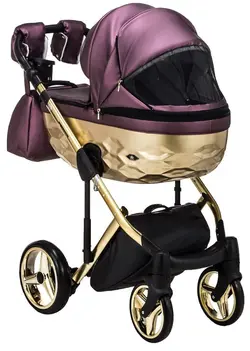 ست کالسکه بنفش 4 تکه چرم آدامکس مدل CHANTAL STAR 124