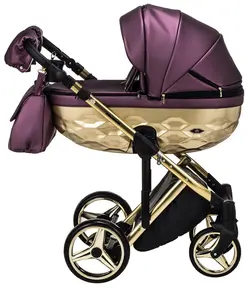 ست کالسکه بنفش 4 تکه چرم آدامکس مدل CHANTAL STAR 124