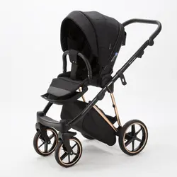 ست کالسکه مشکی رزگلد 4 تکه آدامکس مدل PORTO