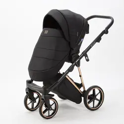 ست کالسکه مشکی رزگلد 4 تکه آدامکس مدل PORTO