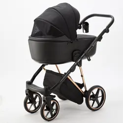 ست کالسکه مشکی رزگلد 4 تکه آدامکس مدل PORTO