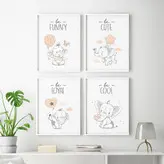 تابلو اتاق کودک هپی لند طرح فیل های چهارقلو کد T112529