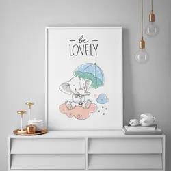 تابلو کودک هپی لند طرح فیل کد T170525