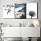 تابلو هوی لند طرح قاصدک و رشته کوه در مه و دود