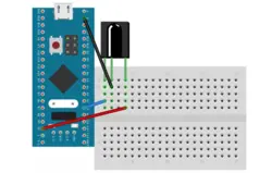 پروژه ریموت کنترلر مادون قرمز با سنسور شارپ با میکروی STM32F103C8