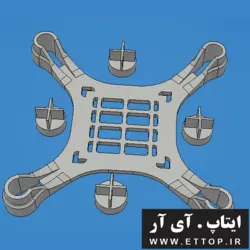 فریم مینی کوادکوپتر مدل drone frame  با قابلیت نصب موتور کورلس مدل 8520 / قطر موتور 8.5 میلی متر / وزن سازه 10 گرم