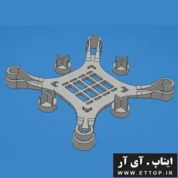 فریم مینی کوادکوپتر مدل drone frame  با قابلیت نصب موتور کورلس مدل 8520 / قطر موتور 8.5 میلی متر / وزن سازه 10 گرم