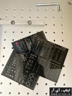 خط کش PCB کاملترین خط کش اطلاعات قطعات الکترونیک و SMD و DIP جهت طراحی آسان مدارات الکترونیک / جنس پلکسی / ضد آب / دو طرفه / اطلاعات پکیج قطعات انواع آیسی مقاومت دیود رگولاتور