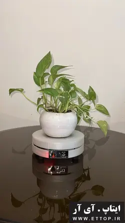 میز گردان ( شارژی )  rotary table  میز دوار بدون صدا بدون نیاز به برق  / میز چرخان / مناسب جهت دکوراسیون / پروژه های عکس برداری و اسکنر / قطر 20 سانتی متر دارای ولوم تنظیم سرعت