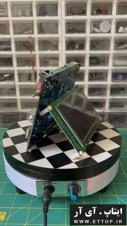 میز گردان ( شارژی )  rotary table  میز دوار بدون صدا بدون نیاز به برق  / میز چرخان / مناسب جهت دکوراسیون / پروژه های عکس برداری و اسکنر / قطر 20 سانتی متر دارای ولوم تنظیم سرعت