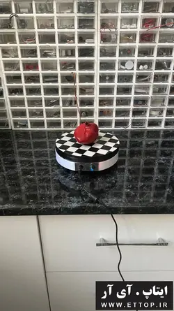 میز گردان ( شارژی )  rotary table  میز دوار بدون صدا بدون نیاز به برق  / میز چرخان / مناسب جهت دکوراسیون / پروژه های عکس برداری و اسکنر / قطر 20 سانتی متر دارای ولوم تنظیم سرعت