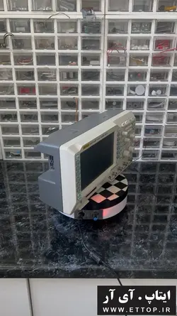 میز گردان ( شارژی )  rotary table  میز دوار بدون صدا بدون نیاز به برق  / میز چرخان / مناسب جهت دکوراسیون / پروژه های عکس برداری و اسکنر / قطر 20 سانتی متر دارای ولوم تنظیم سرعت