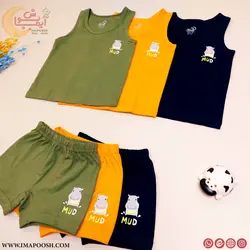 ست رکابی و شورت پسرانه اسب آبی