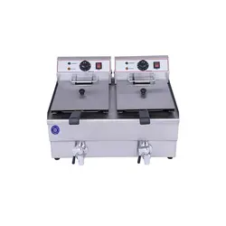 سرخ کن برقی ۲ لگن شیر دار 20 لیتری