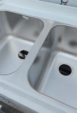 سینک ظرفشویی پرسی دو لگن یک متری