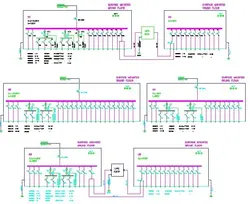 نقشه اتوکد تاسیسات برق پروژه شعبه مرکزی بانک مربوط به تاسیسات برق یک ساختمان بانک