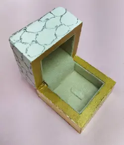 جعبه انگشتر چوبی پتینه