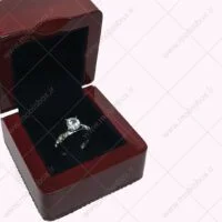 جعبه انگشتر چوبی جواهر مدل امید