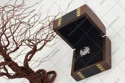 جعبه انگشتر چوبی جواهر مدل رومی