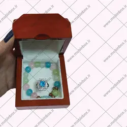 جعبه انگشتر چوبی جواهر مدل کهربا