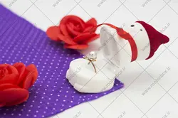جعبه انگشتر عروسکی آدم برفی