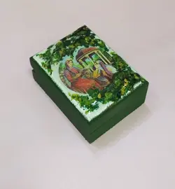 جعبه مدال چوبی پتینه