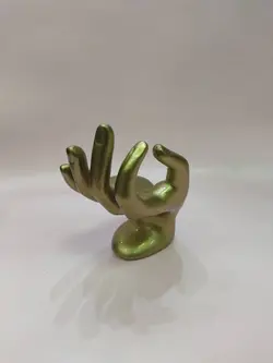 دست پلی استر طلایی براق