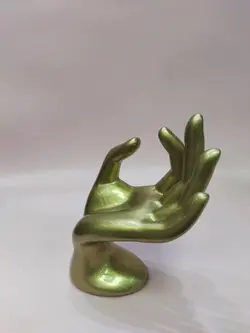 دست پلی استر طلایی براق