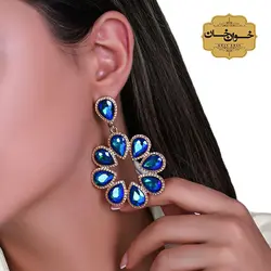 گوشواره آویز نگین دار &ndash; فروشگاه اینترنتی خوان خان