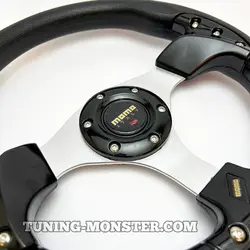 فرمان اسپرت MOMO مشکی پیچدار