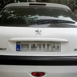 ورد پلیت روی شیشه عقب پژو 207 و 206